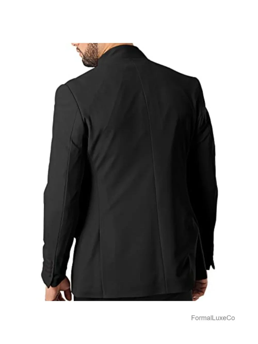 Men's Casual Stand Collar Suit Blazer Jacket Sport Coat